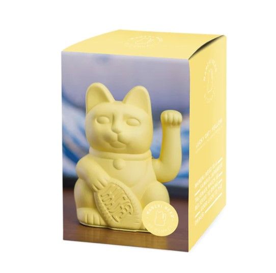 Winkekatze Gelb